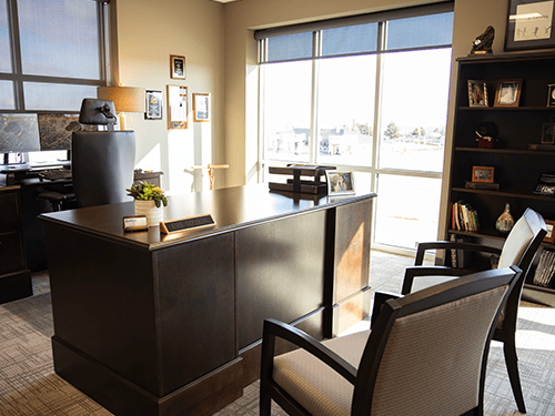 empty office with a window