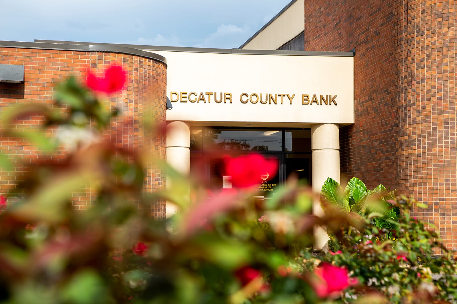 Front view of Decatur County Bank building